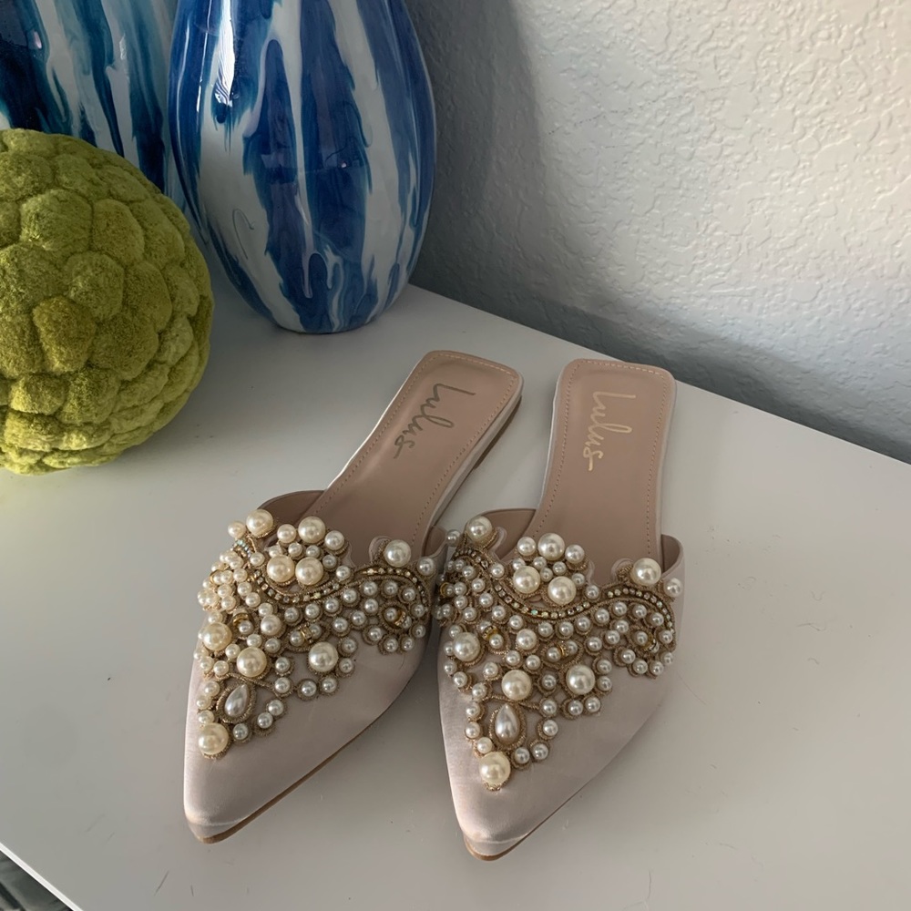 Pearl Slides.   Never Worn.